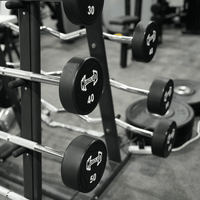 Muscle D Fitness Pro Urethane Barbell Set(Straight or Curl) — view 4