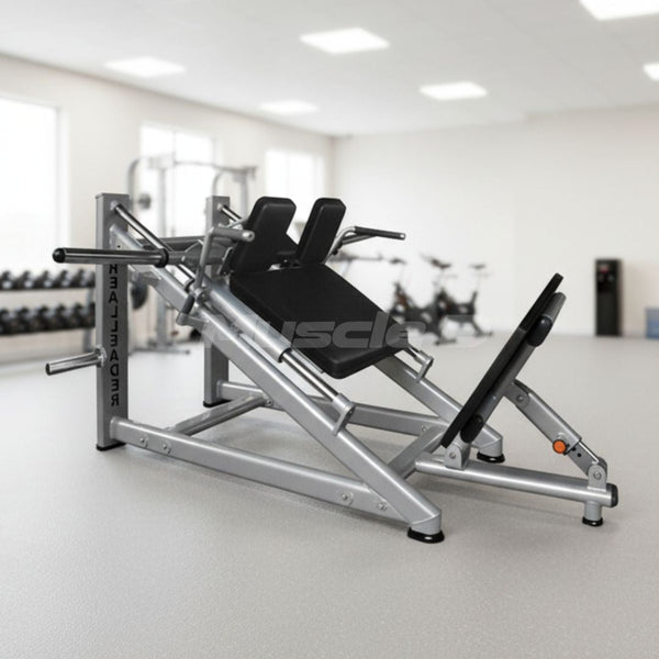 30-Degree Linear Hack Squat Machine - Muscle D Fitness - Plate-Loaded - Adjustable Foot Plate