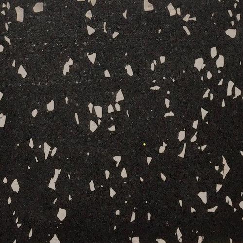 Rubber Gym Flooring - Black with Gray Fleck - Muscle D Fitness - 6m & 8mm Thickness