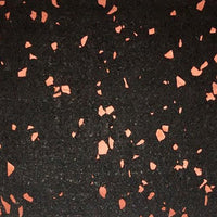 Rubber Gym Flooring - Black with Red Fleck - Muscle D Fitness - 6m & 8mm Thickness