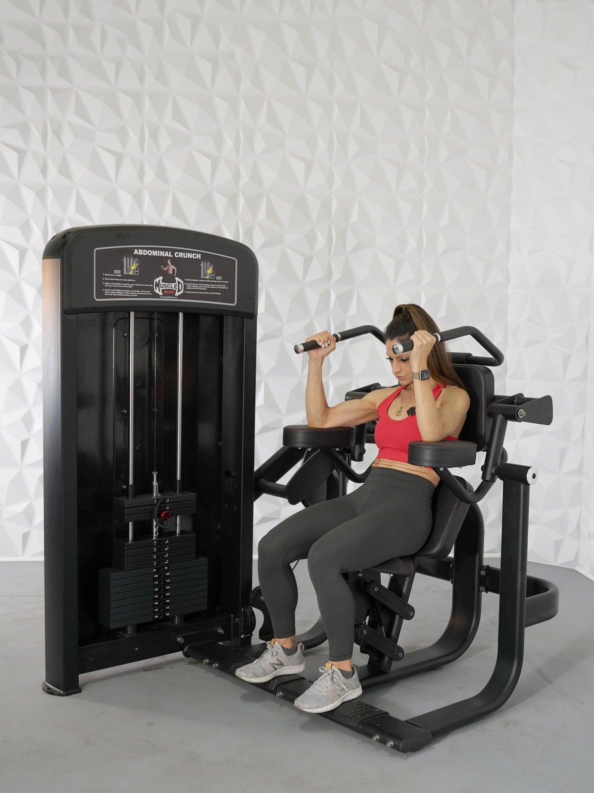 Muscle D Fitness Elite Selectorized Ab Crunch Machine — view 3