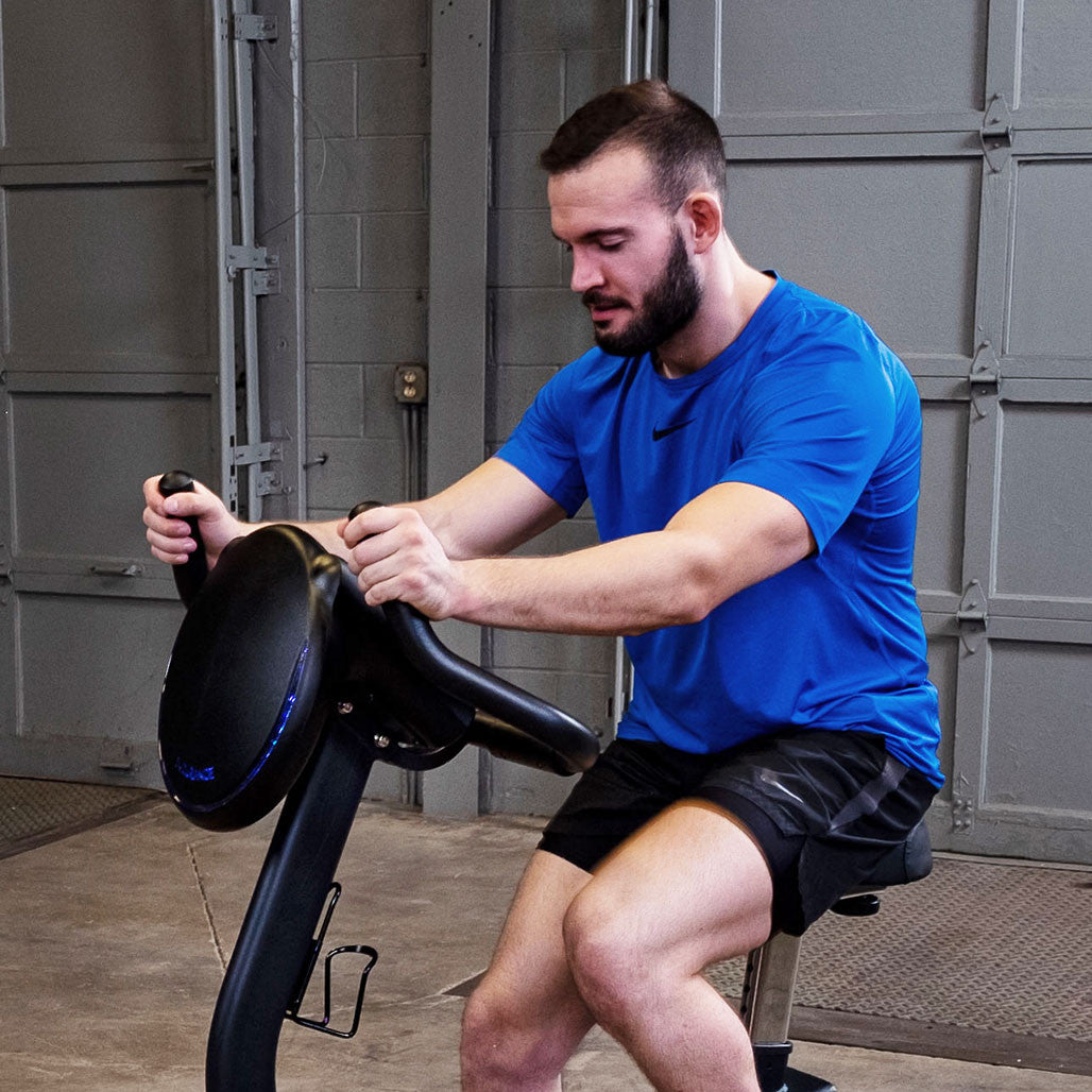 Body-Solid Endurance B4UB Upright Bike - Angle View