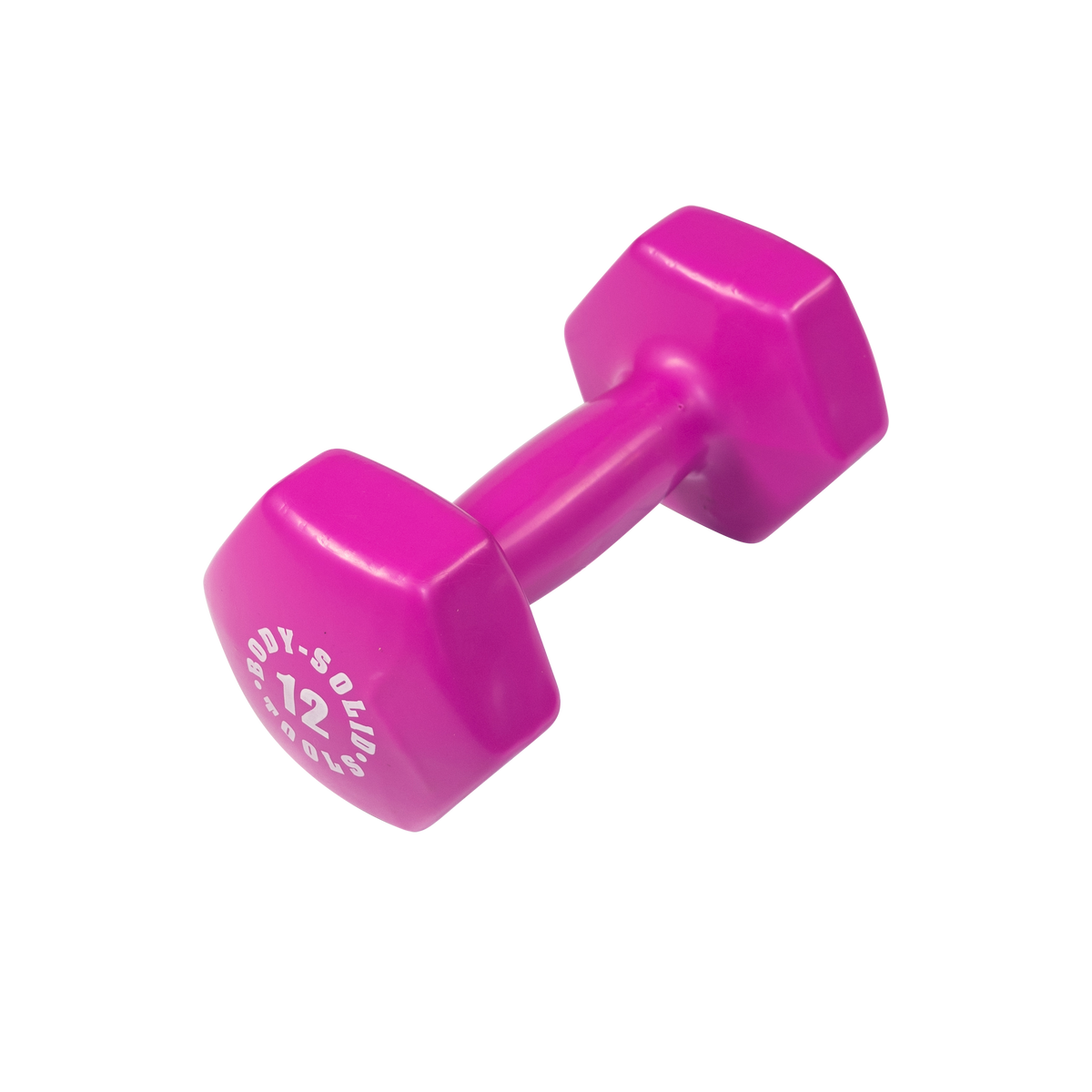 Body-Solid Tools Vinyl Dumbbells (BSTVD Series, 1-15 lb, Color-Coded)