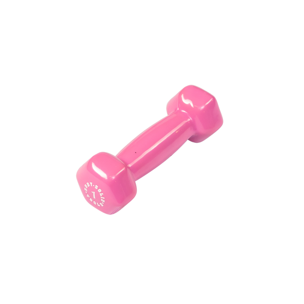 Body-Solid Tools Vinyl Dumbbells (BSTVD Series, 1-15 lb, Color-Coded)