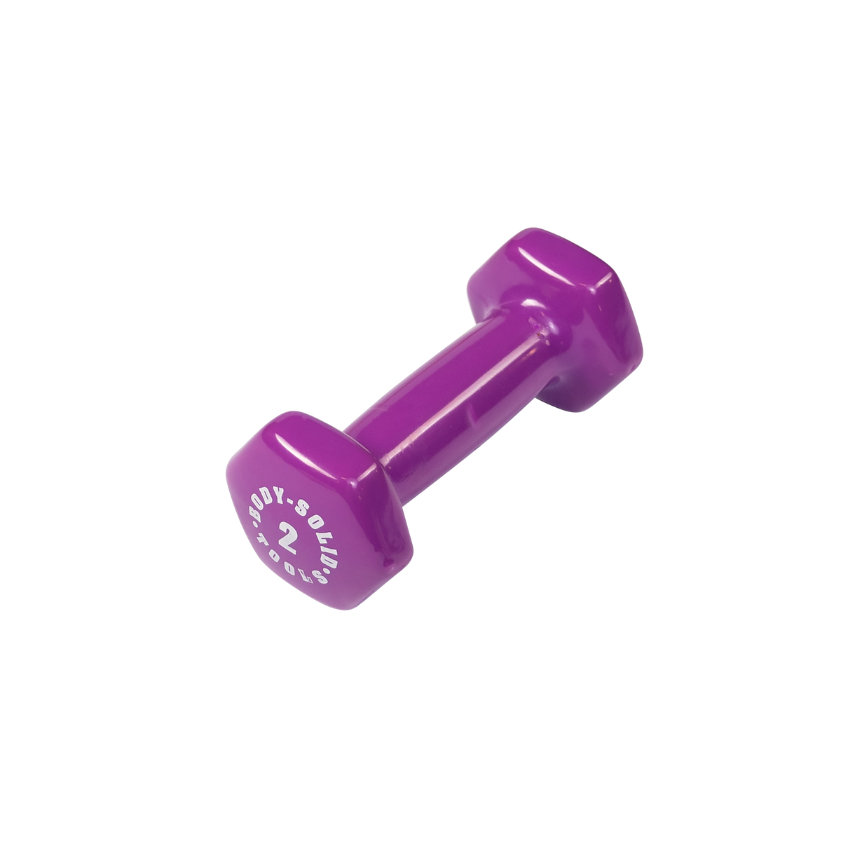 Body-Solid Tools Vinyl Dumbbells (BSTVD Series, 1-15 lb, Color-Coded)