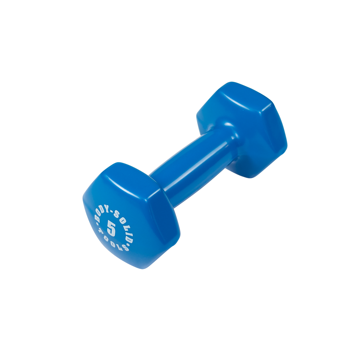 Body-Solid Tools Vinyl Dumbbells (BSTVD Series, 1-15 lb, Color-Coded)