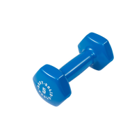 Body-Solid Tools Vinyl Dumbbells (BSTVD Series, 1-15 lb, Color-Coded)