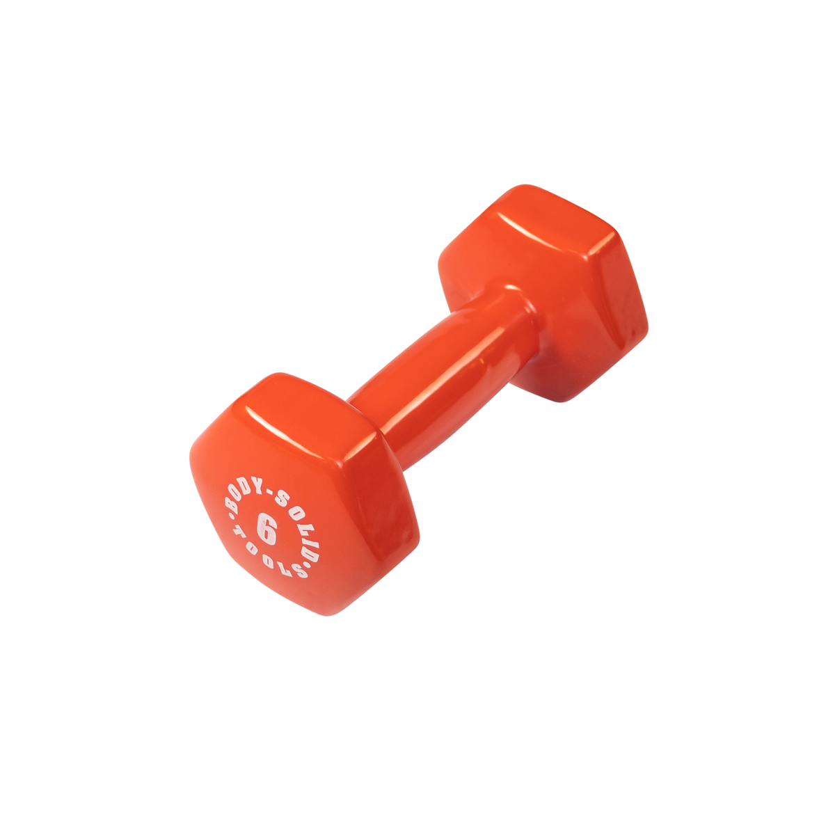 Body-Solid Tools Vinyl Dumbbells (BSTVD Series, 1-15 lb, Color-Coded)