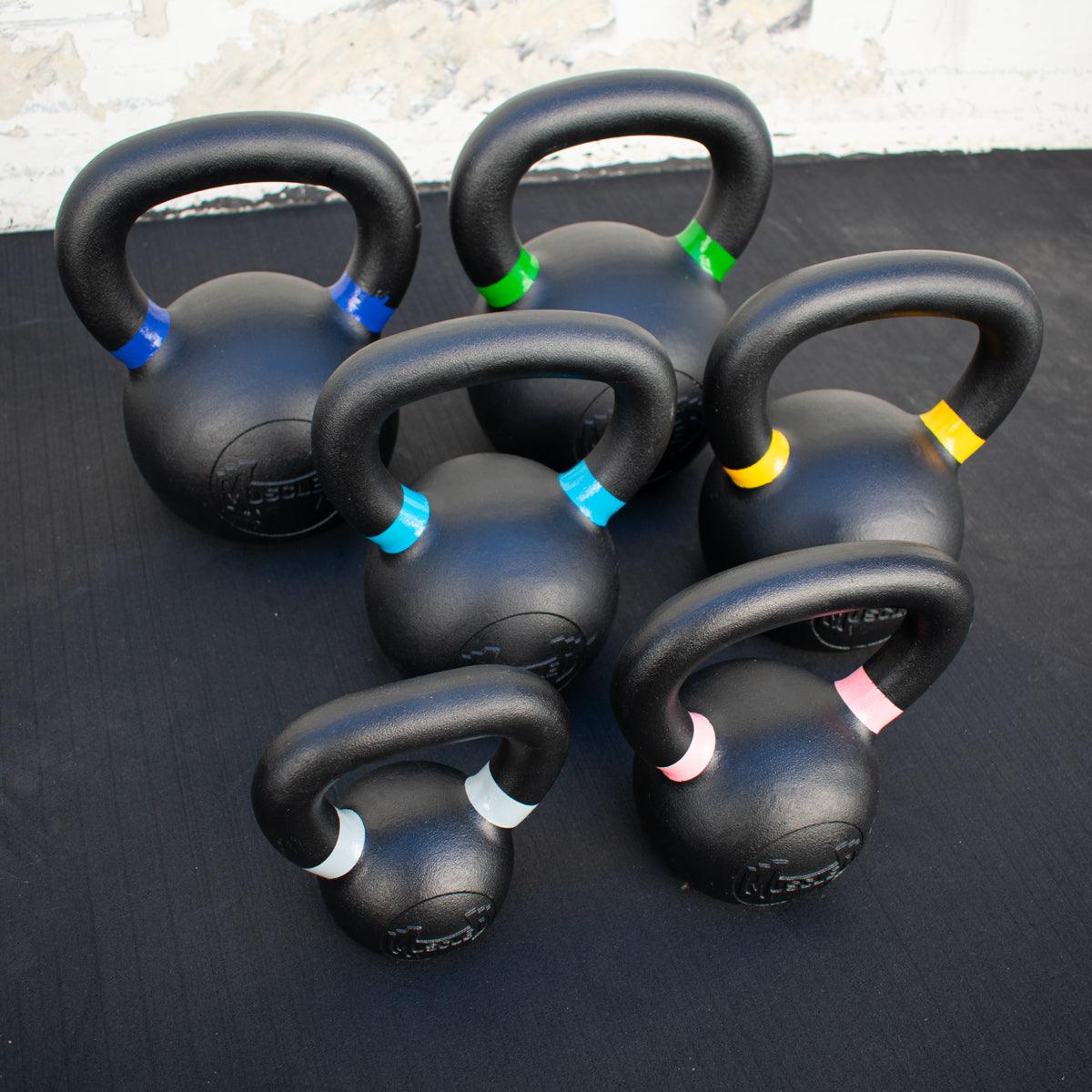 Muscle D Cast Kettlebells - Muscle D Fitness - Quality Handle Design - Heavy Duty Coating
