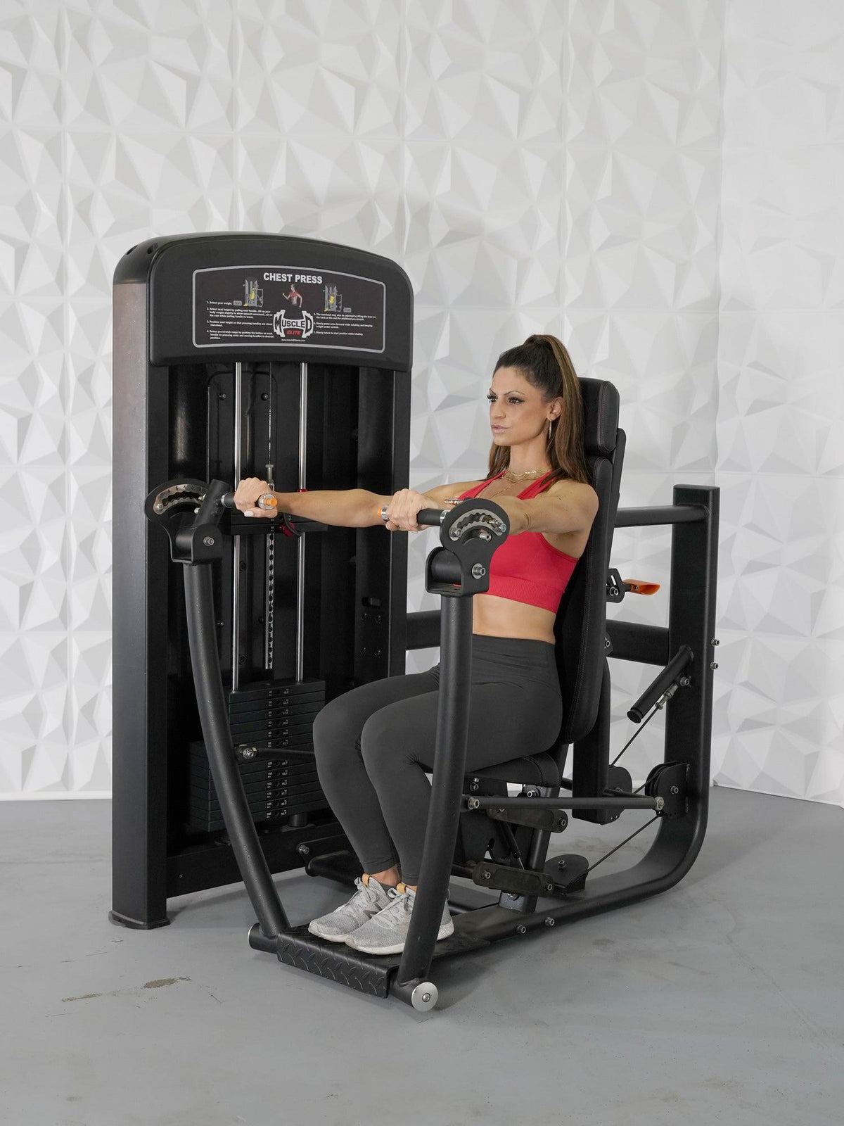 Muscle D Fitness Elite Selectorized Chest Press — view 4
