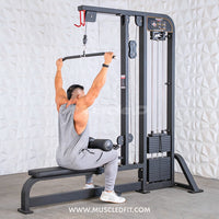 Classic V2 Selectorized Lat Pulldown / Low Row Combo by Muscle D Fitness