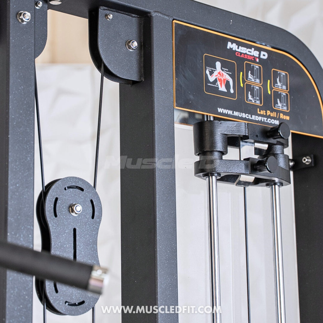 Classic V2 Selectorized Lat Pulldown / Low Row Combo by Muscle D Fitness