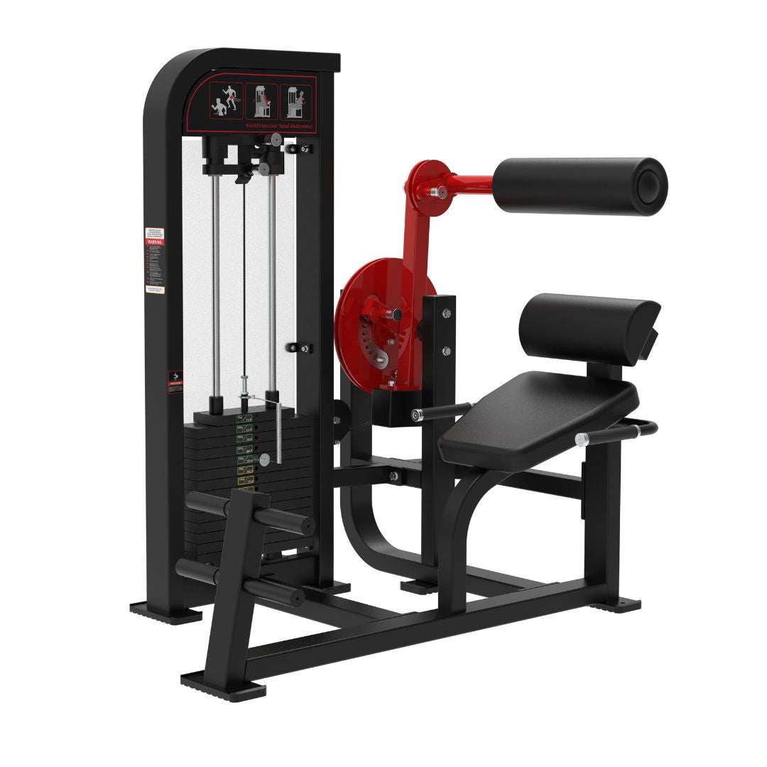 Classic V2 Selectorized Back / Ab Combo by Muscle D Fitness - Dual Function Core Machine
