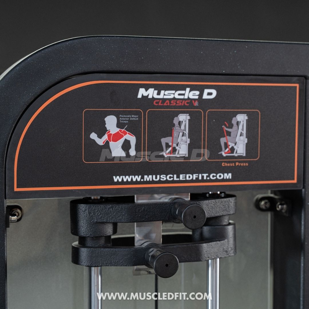 Classic V2 Selectorized Chest Press | Muscle D Fitness Commercial Machine