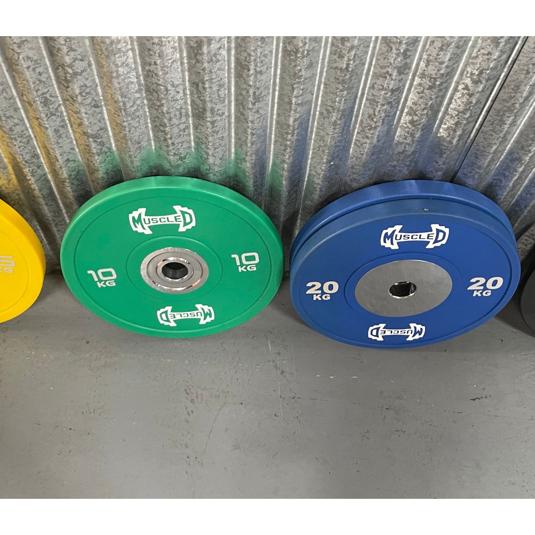 Color Urethane Bumper Plates - Smooth Hub - Made for Heavy Use
