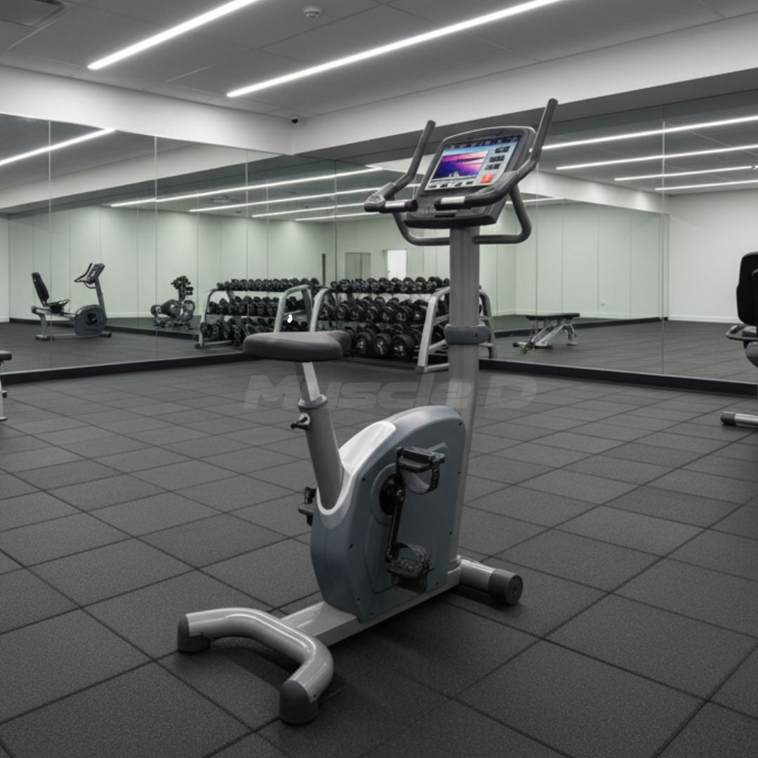 Commercial Upright Bike - Touch Screen - Muscle D Fitness -  Adjustable Seat - Contact Heart Rate