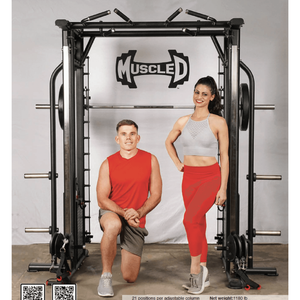 Muscle D Fitness Dual Adjustable Pulley Smith Combo — view 5