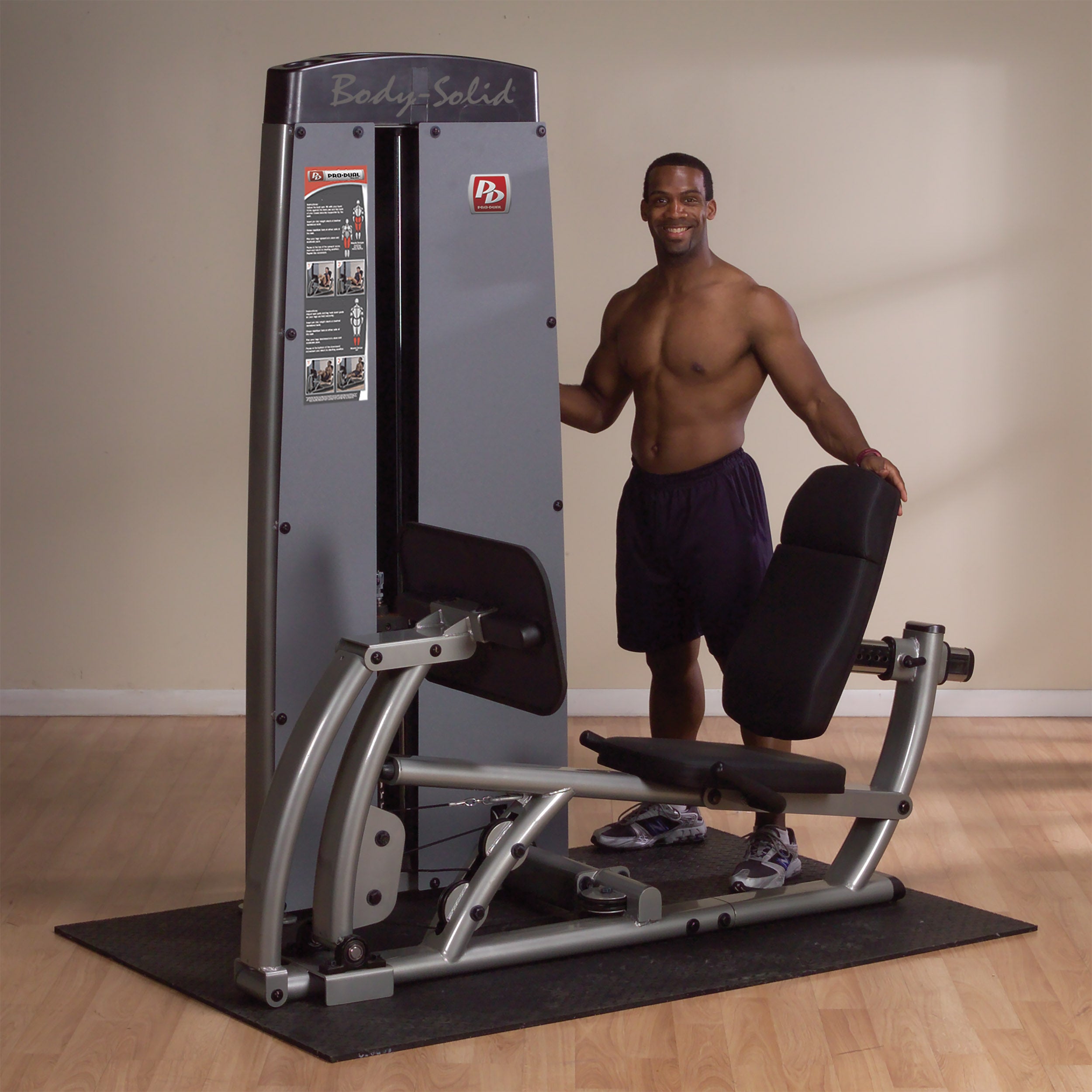 Body-Solid Pro Clubline Leg Press & Calf Raise Machine – 210lb Stack Commercial Grade