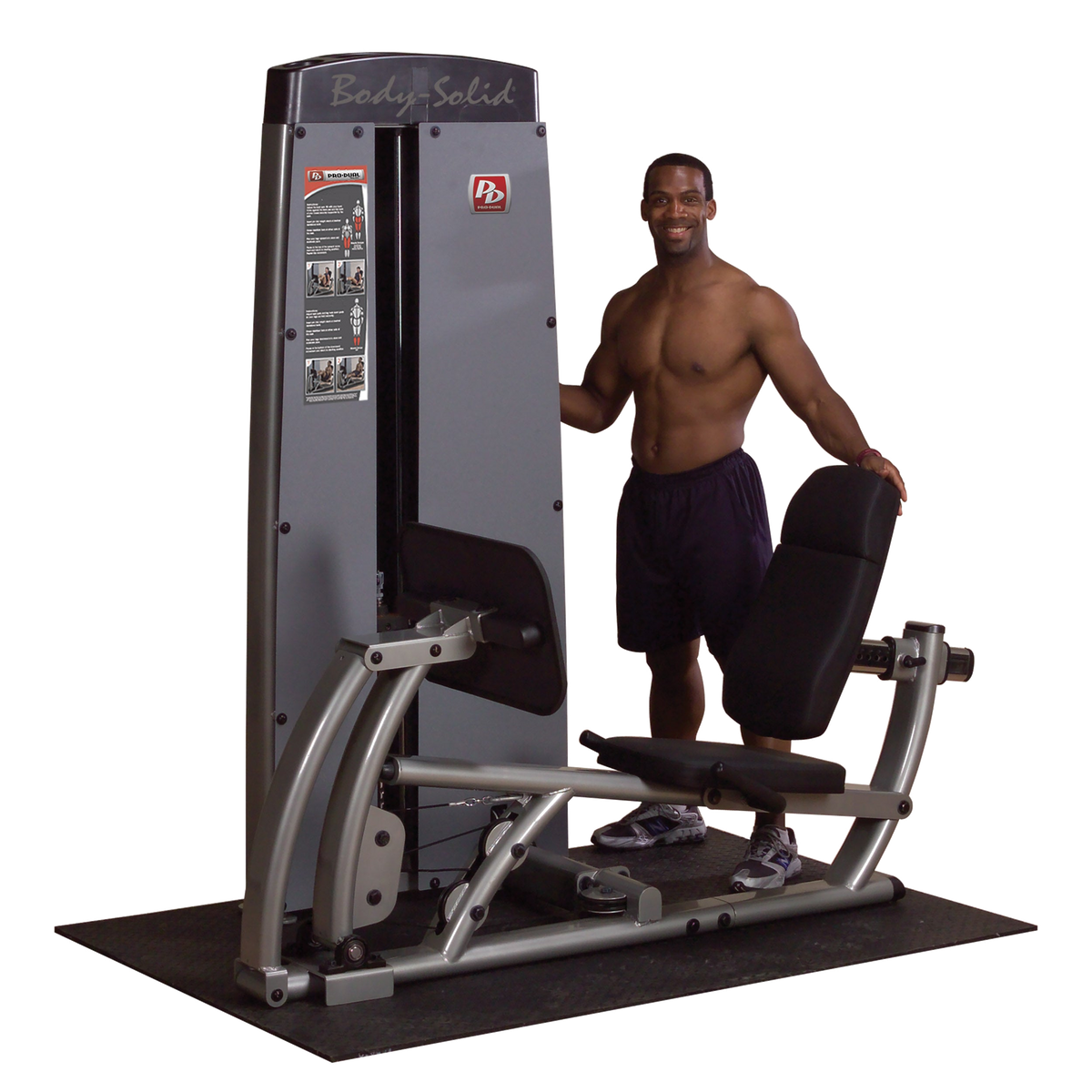 Body-Solid Pro Clubline Leg Press & Calf Raise Machine - 210lb Stack Commercial Grade