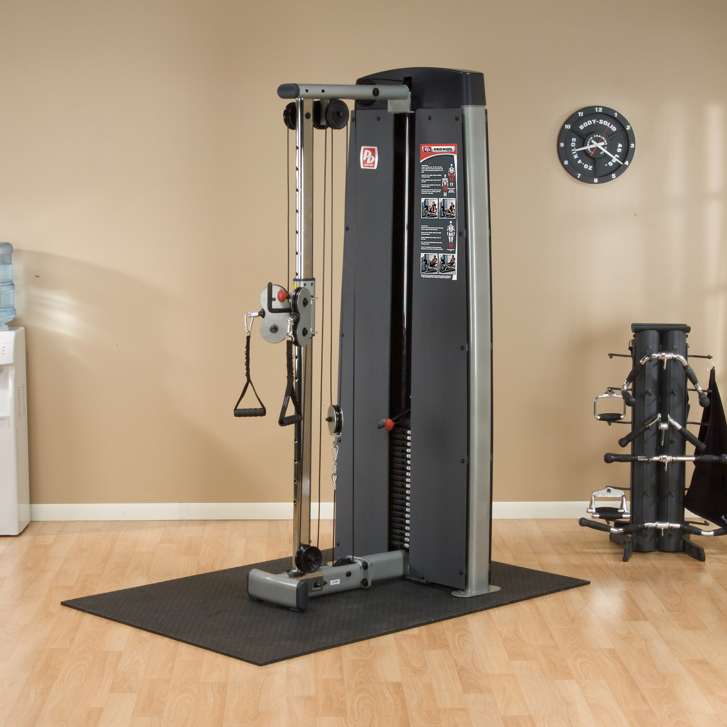 Body-Solid Dual Adjustable Cable Column Machine – Plate Loaded Pulley System for Home & Commercial Gym