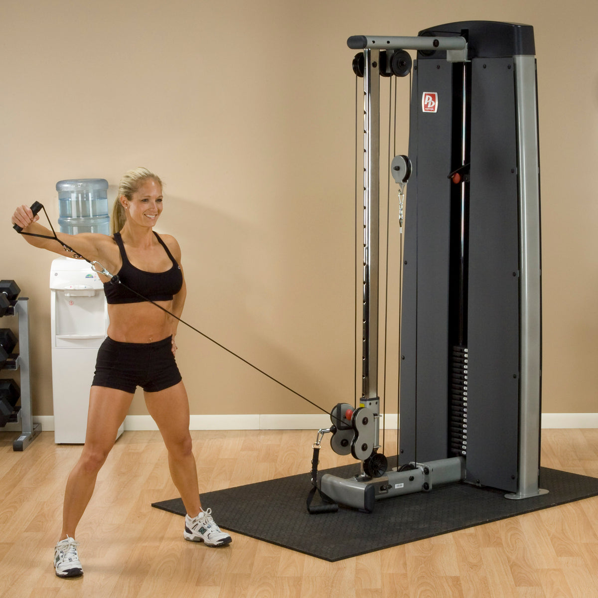 Body-Solid Dual Adjustable Cable Column Machine - Plate Loaded Pulley System for Home & Commercial Gym — view 6