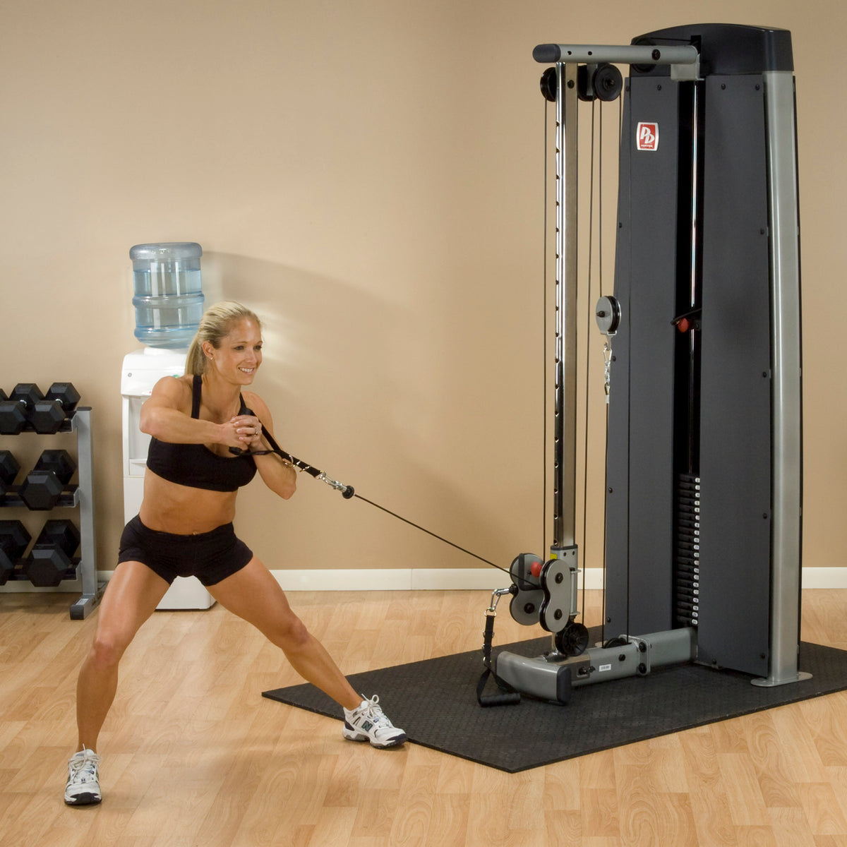 Body-Solid Dual Adjustable Cable Column Machine - Plate Loaded Pulley System for Home & Commercial Gym — view 7