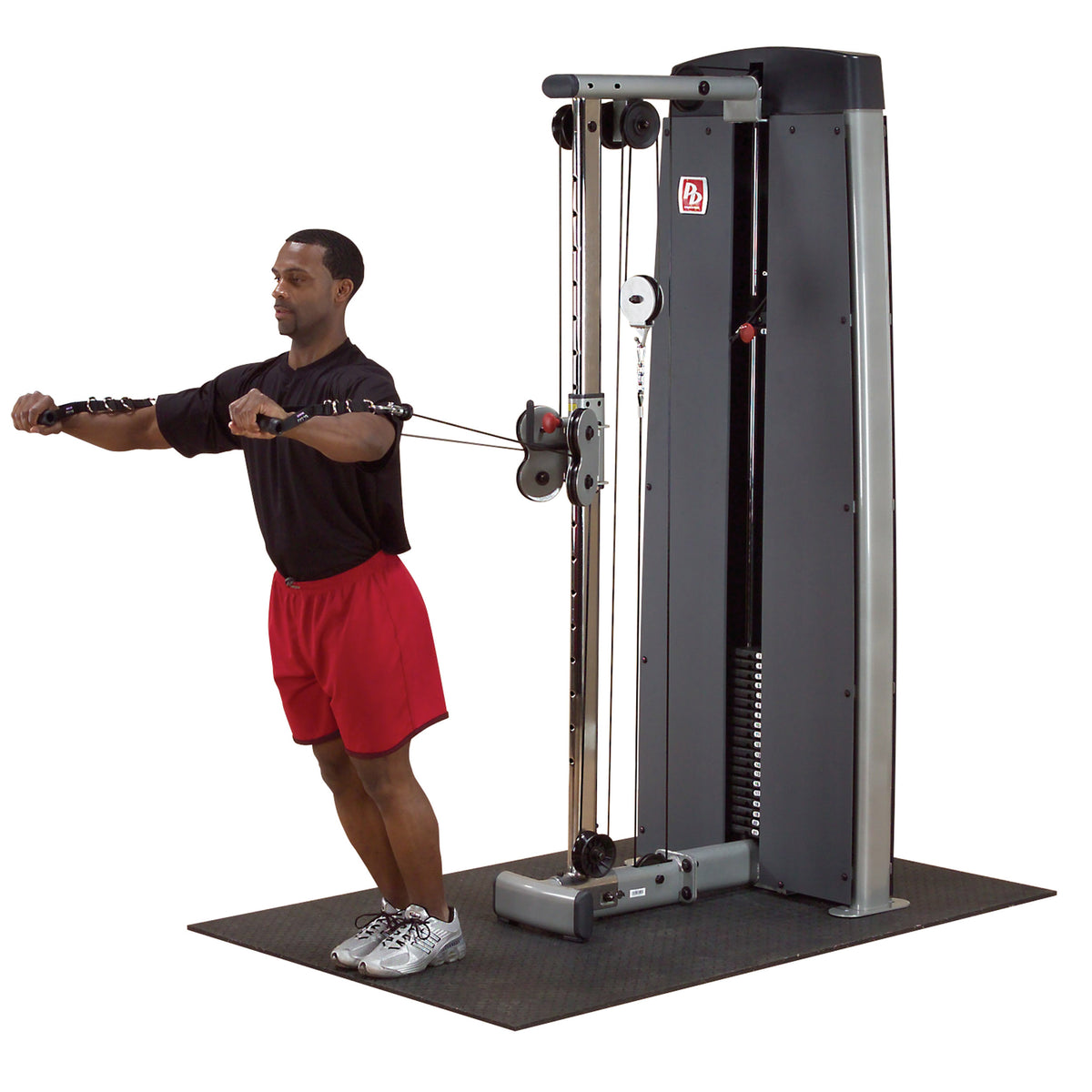 Body-Solid Dual Adjustable Cable Column Machine - Plate Loaded Pulley System for Home & Commercial Gym — view 2