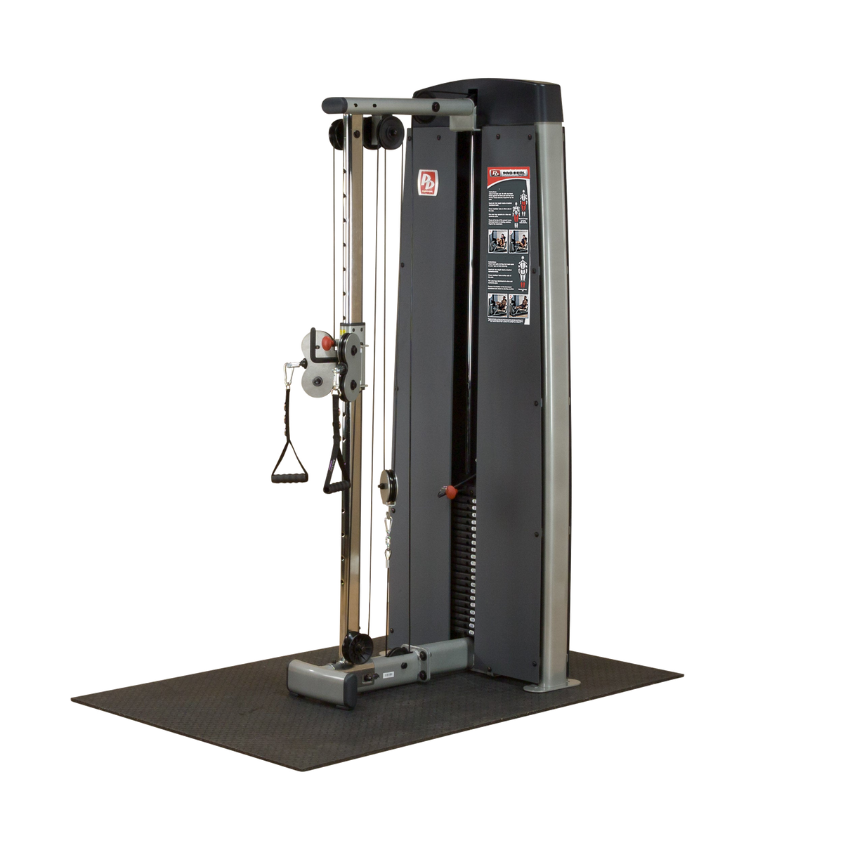 Body-Solid Dual Adjustable Cable Column Machine - Plate Loaded Pulley System for Home & Commercial Gym
