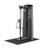 Body-Solid Dual Adjustable Cable Column Machine - Plate Loaded Pulley System for Home & Commercial Gym
