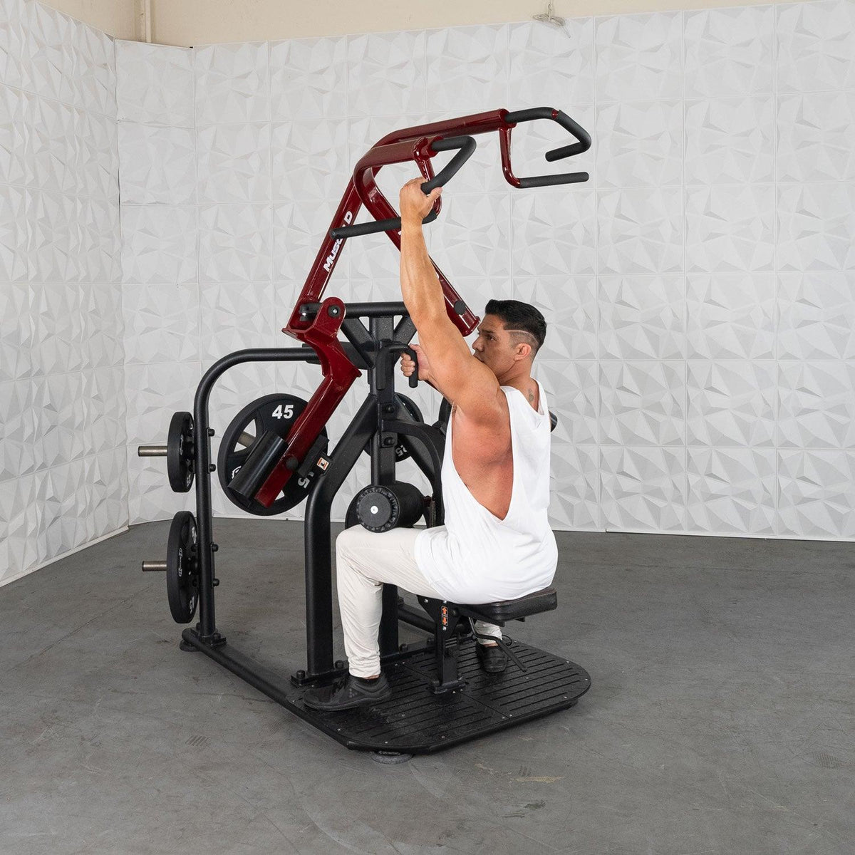 Pro Strength Rotary Lat Pull-Down - Muscle D Fitness - Premium - Adjustable - Plate Loaded - Lat Training