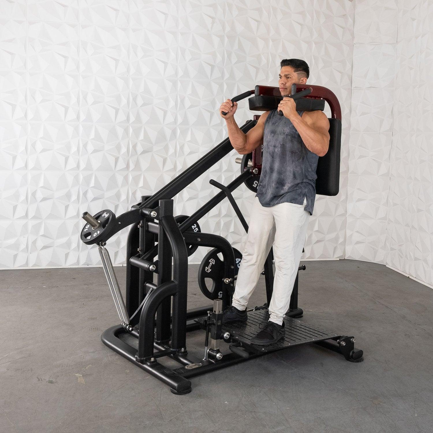 Pro Strength Drop Squat - Muscle D Fitness - Adjustable Plate Loaded Squat Machine