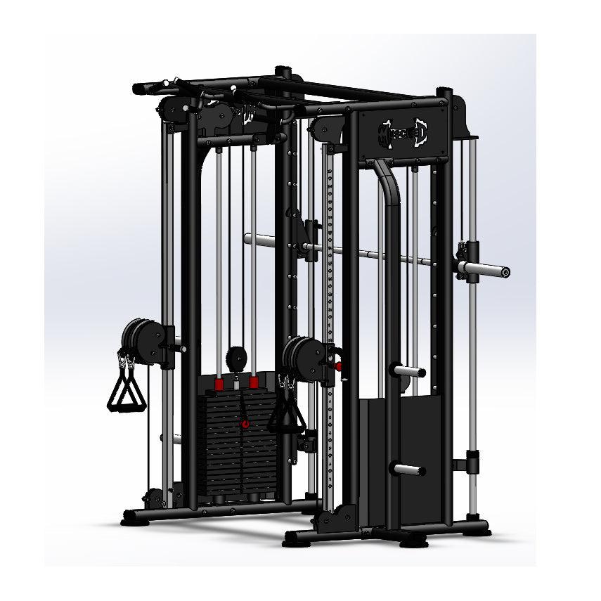 Muscle D Fitness Dual Adjustable Pulley Smith Combo — view 13