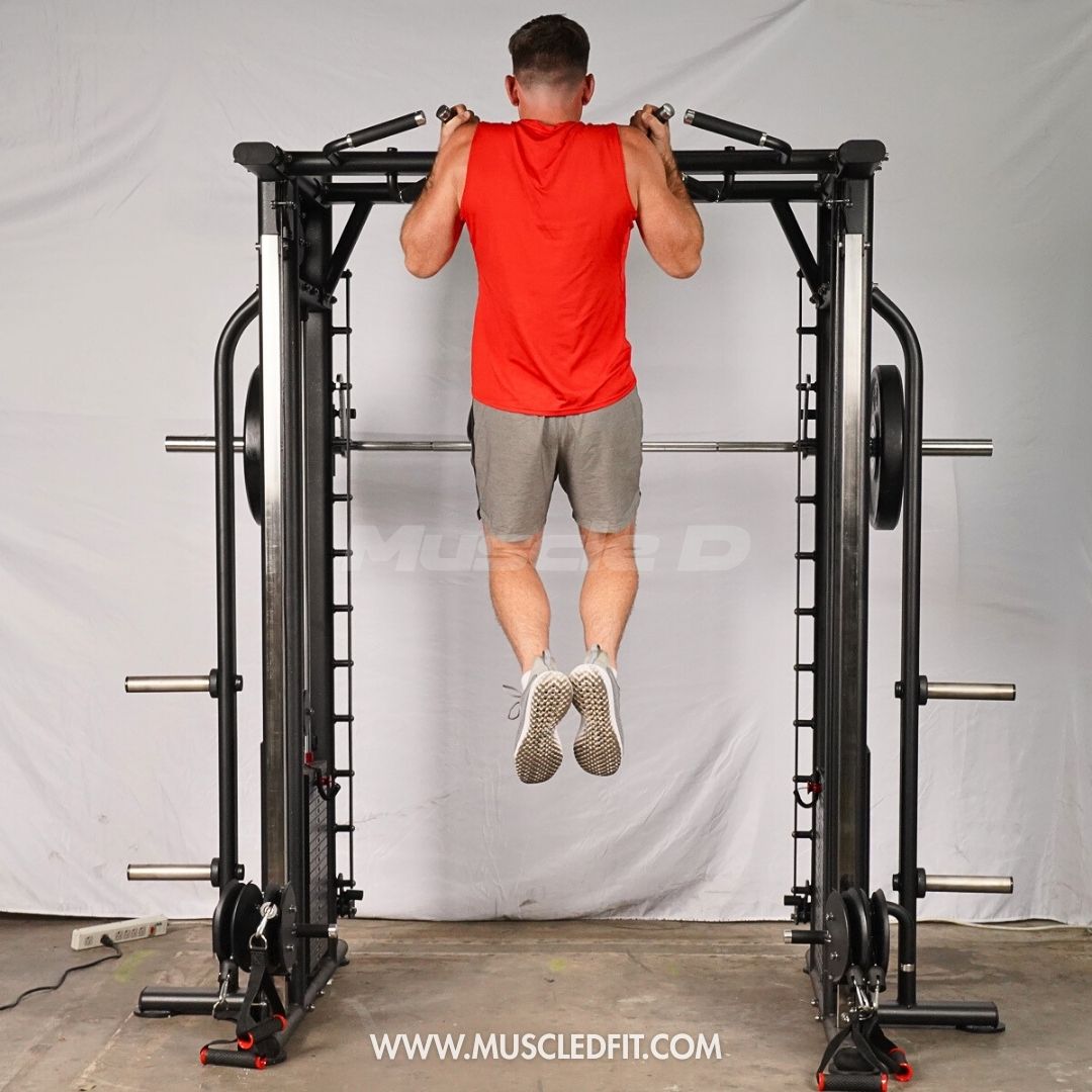 Muscle D Fitness Dual Adjustable Pulley Smith Combo – Full Body Trainer