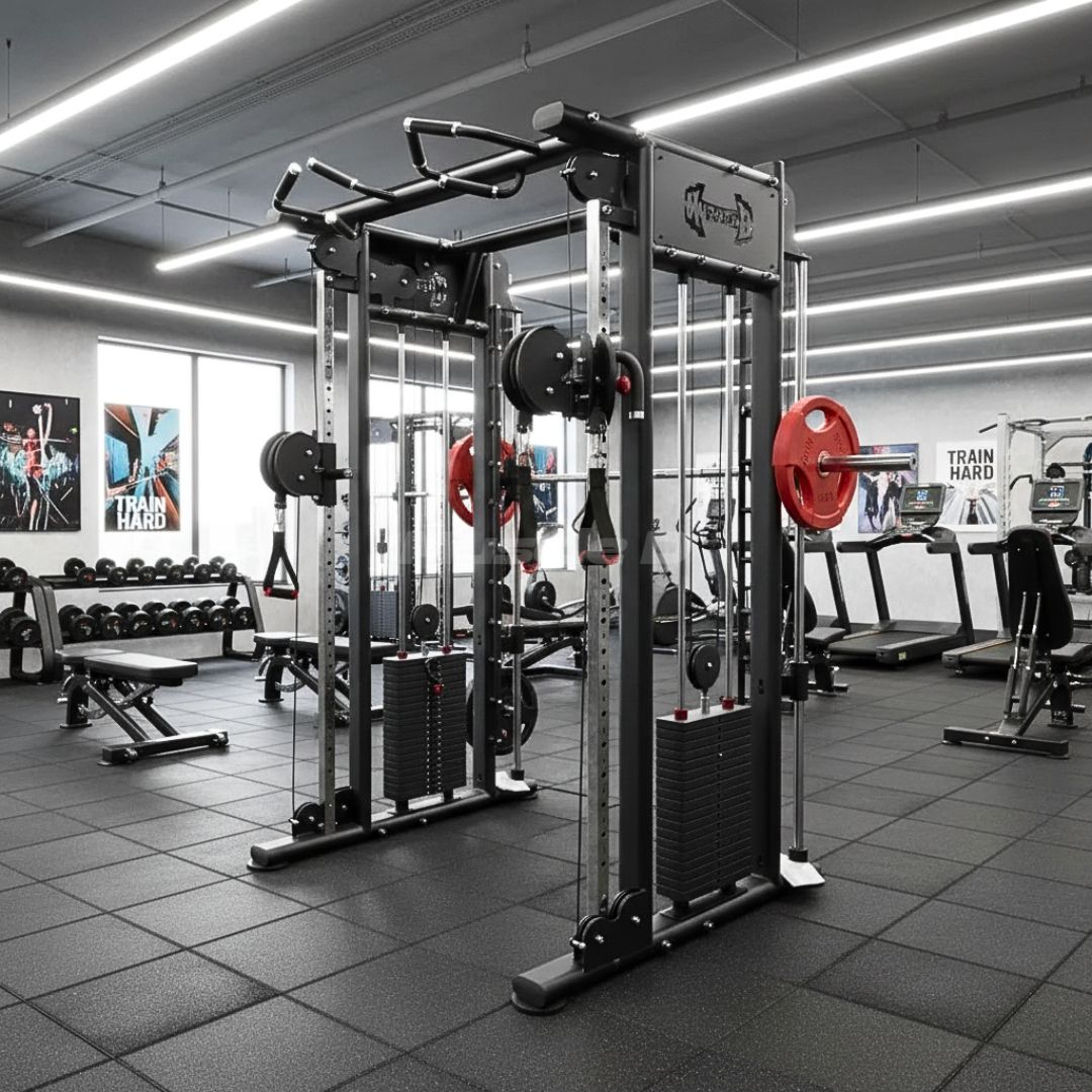 Muscle D Fitness Dual Adjustable Pulley Smith Combo