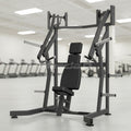 Excel Iso-Lateral Incline Press - Muscle D Fitness - Plate Load Incline Bench - Gas Shock Assisted Seat Adjustment - Weight Storage Pegs