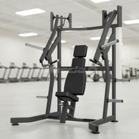 Excel Iso-Lateral Incline Press - Muscle D Fitness - Plate Load Incline Bench - Gas Shock Assisted Seat Adjustment - Weight Storage Pegs