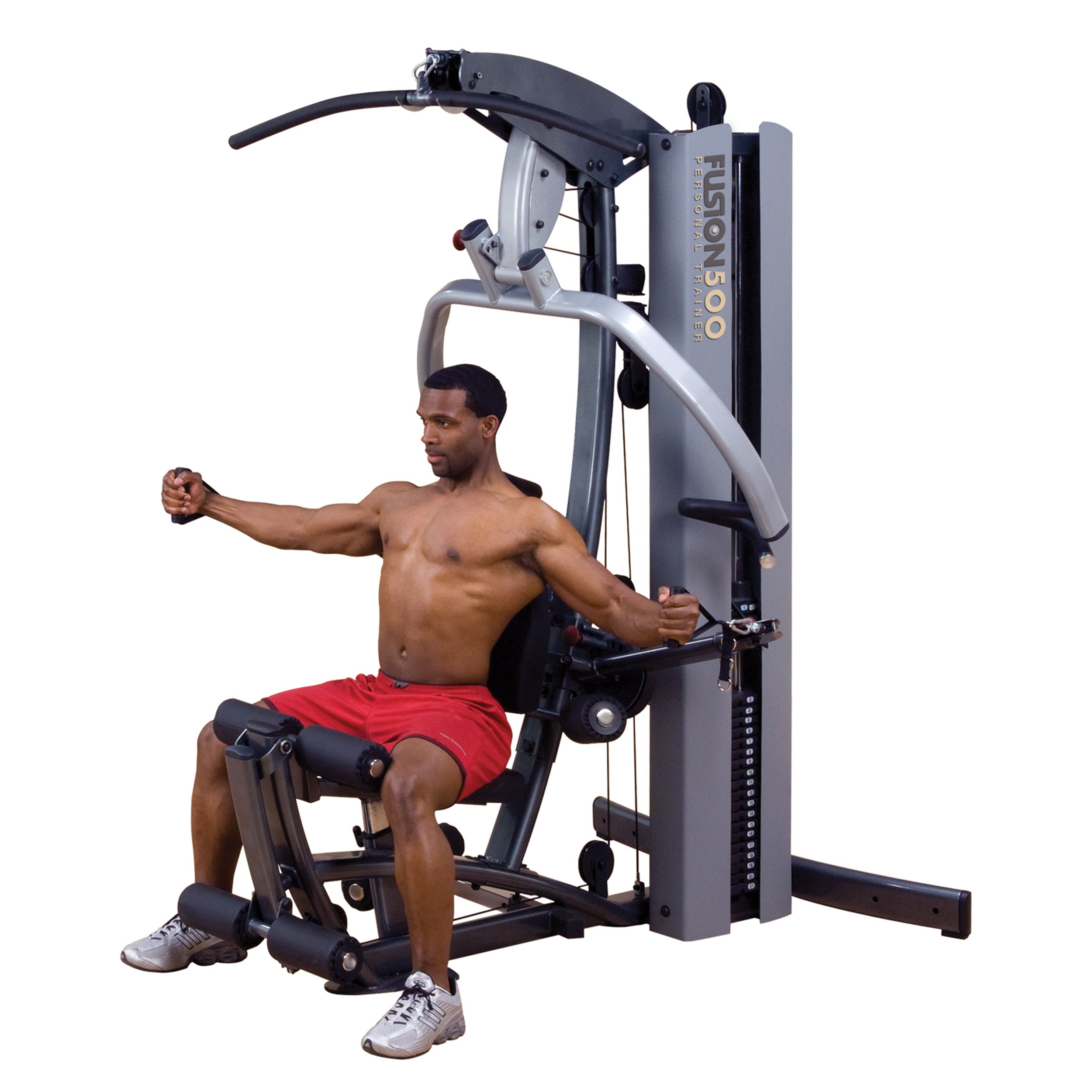 Body-Solid Fusion 500 Multi-Station Home Gym – Personal Trainer Machine with Weight Stack
