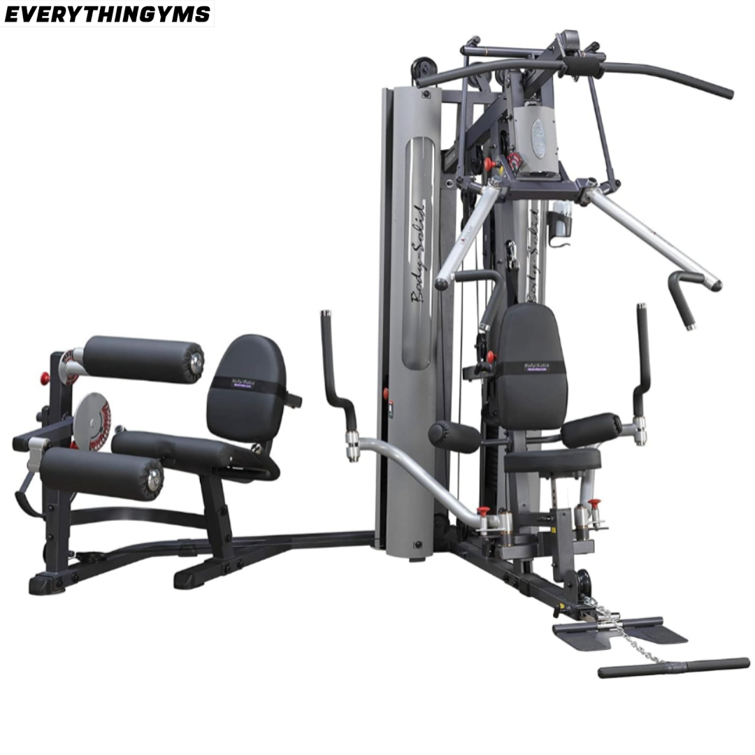 Body-Solid Multi-Station Gym Machine – 210 lb Weight Stack with Leg & Calf Press