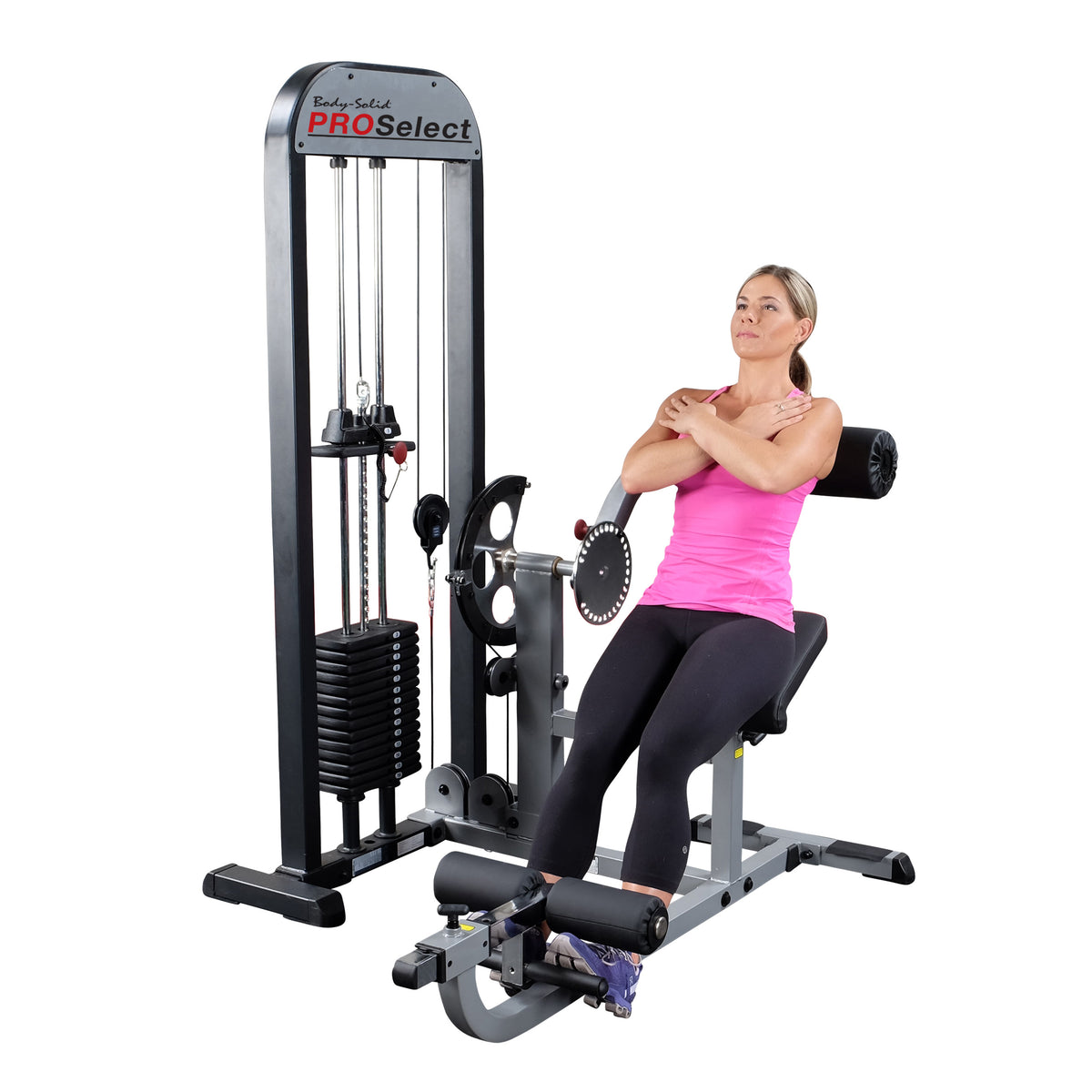 Body-Solid Pro Select Ab & Back Machine - 210lb Stack for Commercial Gym — view 3