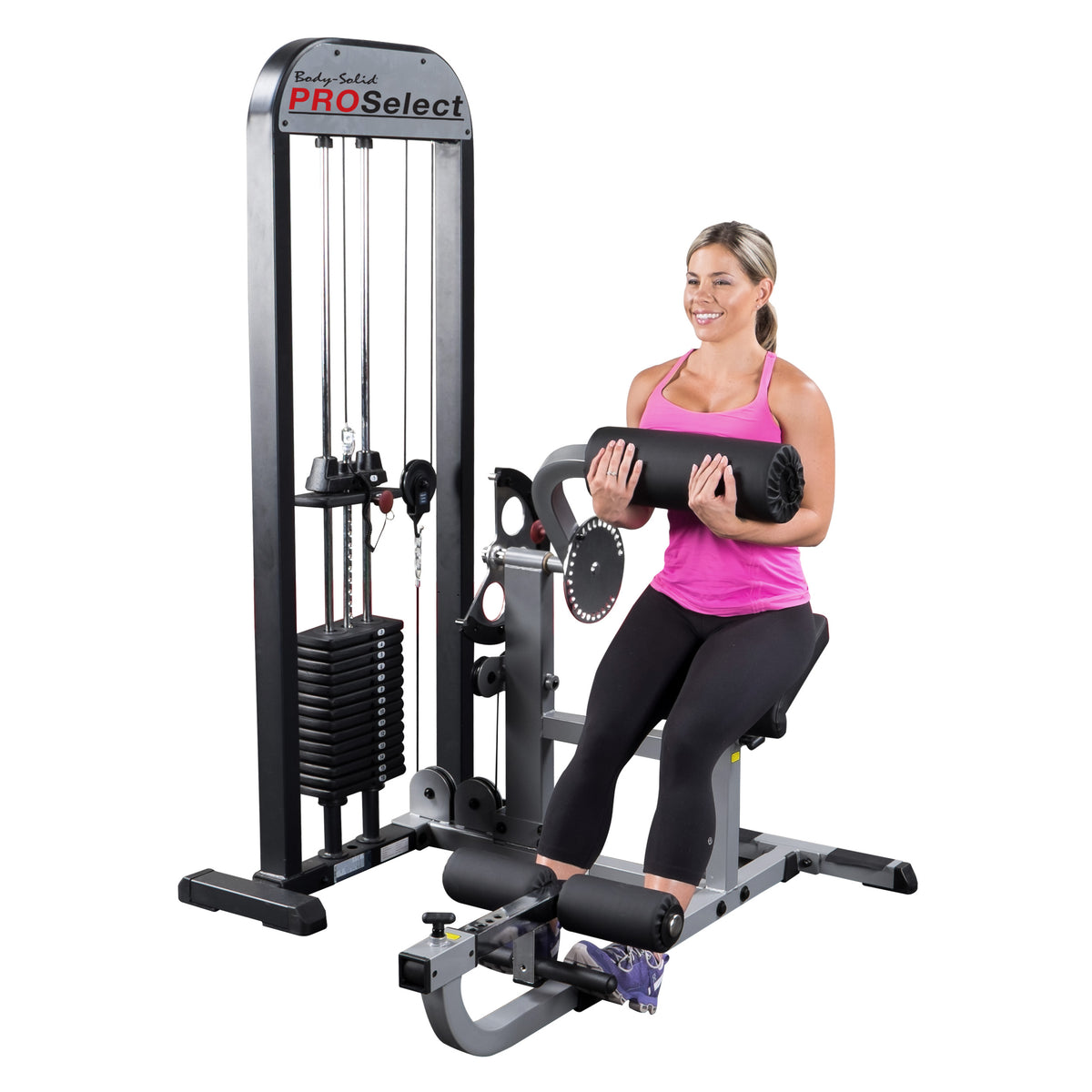 Body-Solid Pro Select Ab & Back Machine - 210lb Stack for Commercial Gym — view 2
