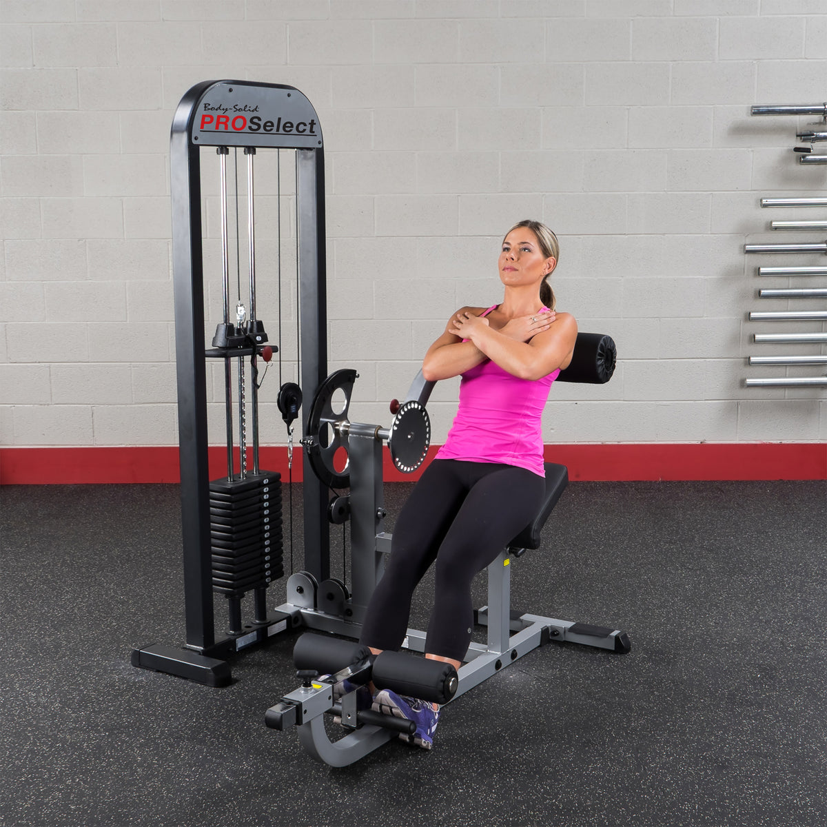 Body-Solid Pro Select Ab & Back Machine - 210lb Stack for Commercial Gym — view 4