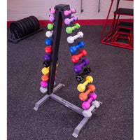 Body-Solid 12 Pair Vinyl Dumbbells With Rack (GDR24-VPACK)
