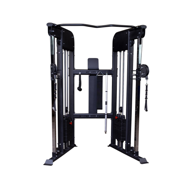 Body-Solid Functional Trainer - Dual 160lb Weight Stacks with Adjustable Pulleys & Chin Bar