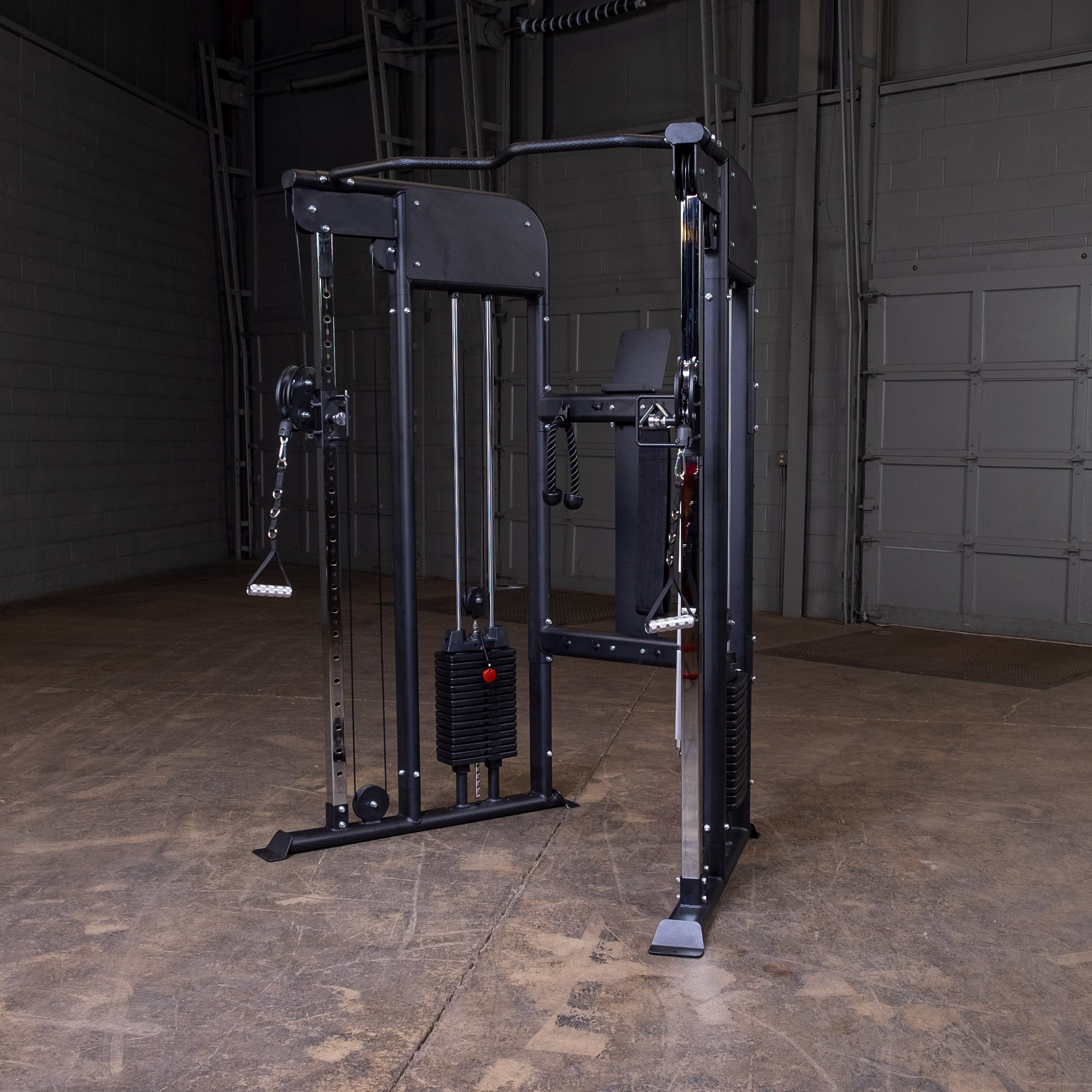 Body-Solid Functional Trainer – Dual 210lb Weight Stacks with Adjustable Pulleys & Chin Bar