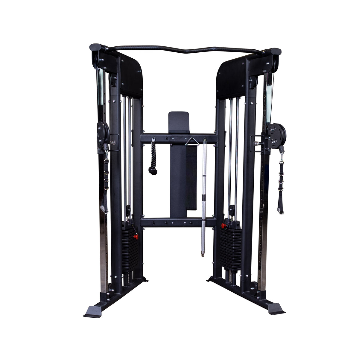 Body-Solid Functional Trainer - Dual 210lb Weight Stacks with Adjustable Pulleys & Chin Bar