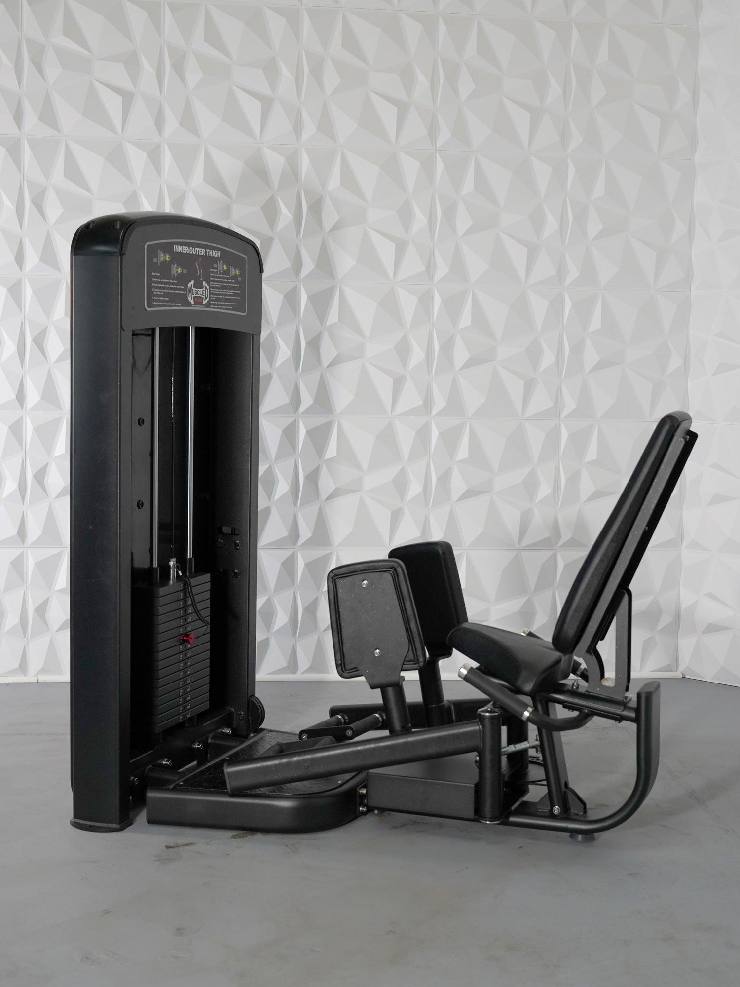 Elite Selectorized Inner & Outer Thigh - Muscle D Fitness - Commercial Grade - Adjustable Seat - Pin Selectorized - Leg Combo