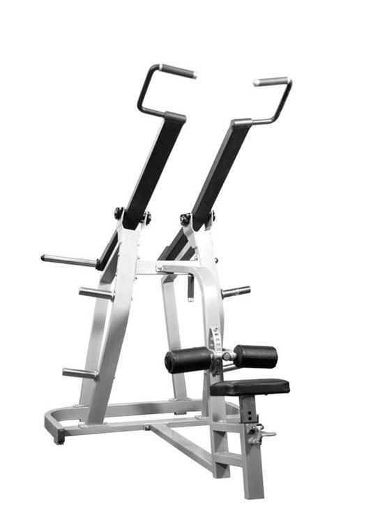 Power Leverage Iso Lateral Lat Pulldown - Muscle D Fitness - 11 Gauge Steel - Weight Storage Pegs