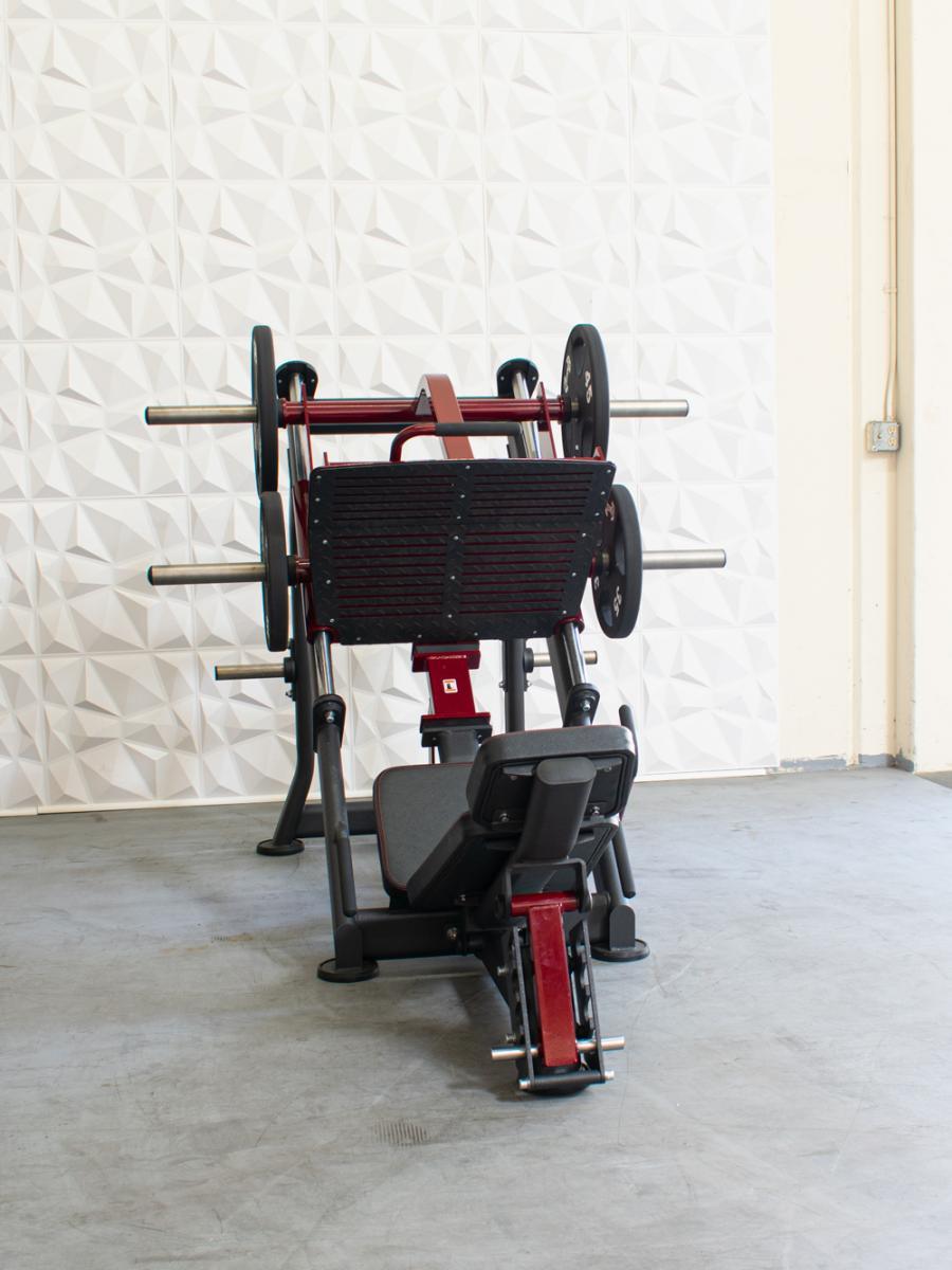 Pro Strength Linear Bearing Leg Press - Muscle D Fitness - Adjustable Back Pad - Plate Loaded