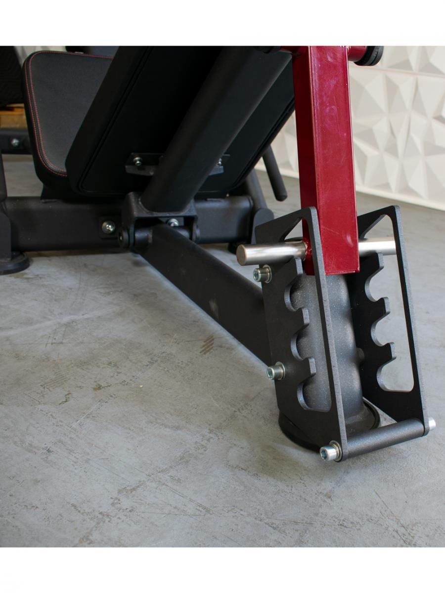 Pro Strength Linear Bearing Leg Press - Muscle D Fitness - Adjustable Back Pad - Plate Loaded