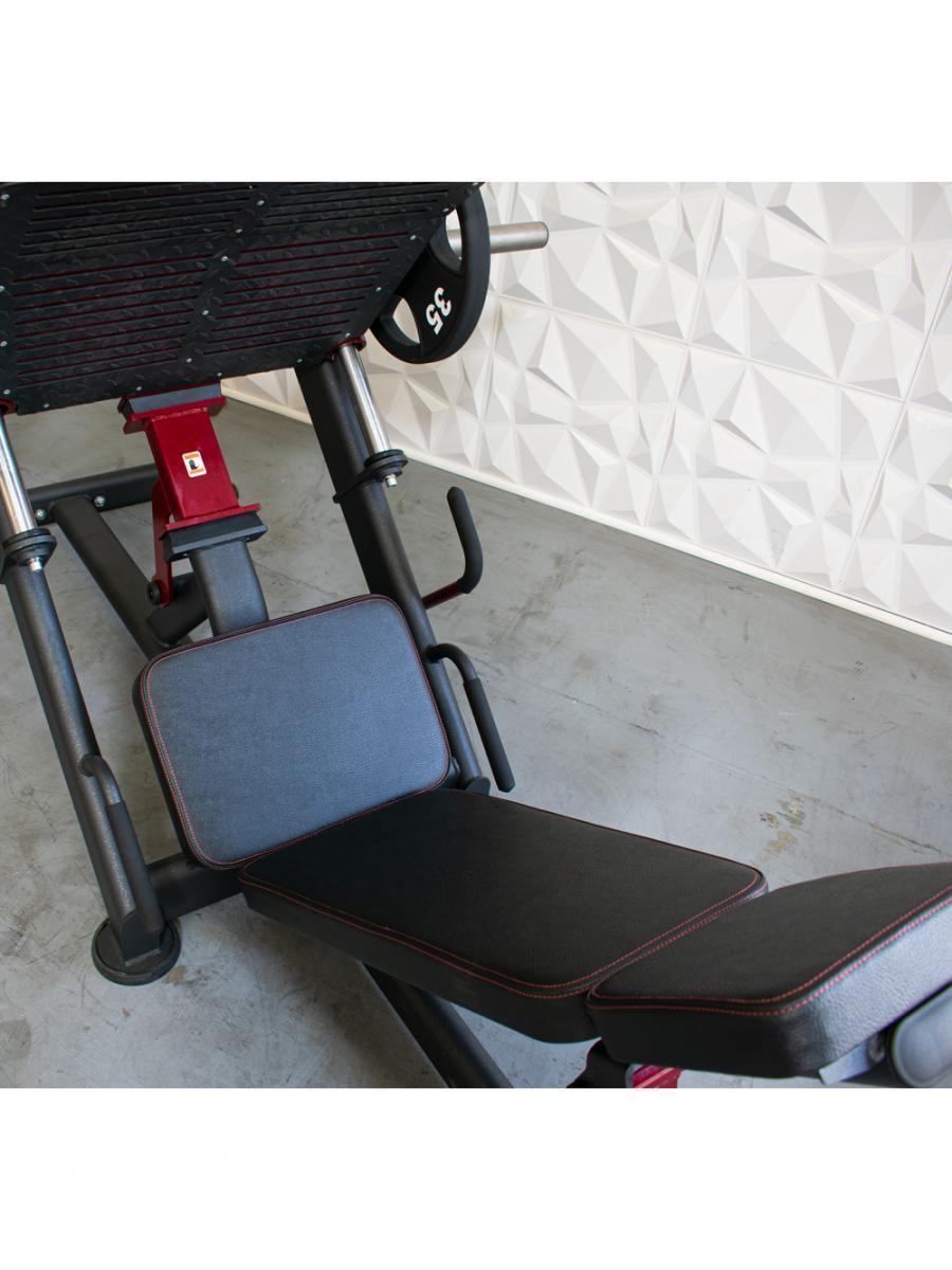 Pro Strength Linear Bearing Leg Press - Muscle D Fitness - Adjustable Back Pad - Plate Loaded